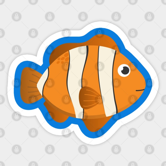 We Found Him!  Clown Anemone Fish Sticker by WaltTheAdobeGuy